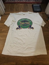 VTG 90s Rodeo Drive T Shirt Beverly Hills White Gold Sparkles Single Stitch XL