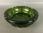 Vintage Anchor Hocking 6” Fairfield Emerald Green Starburst Glass Ashtray