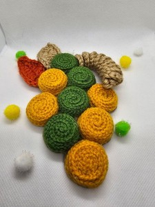 Beautiful handmade crochet  golden grapes  trivet kitchen decor Vintage styled 