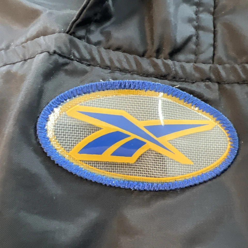 Vintage REEBOK Jacket Men’s XL Black 90s 1/2 Zip Windbreaker - Image 4 of 4