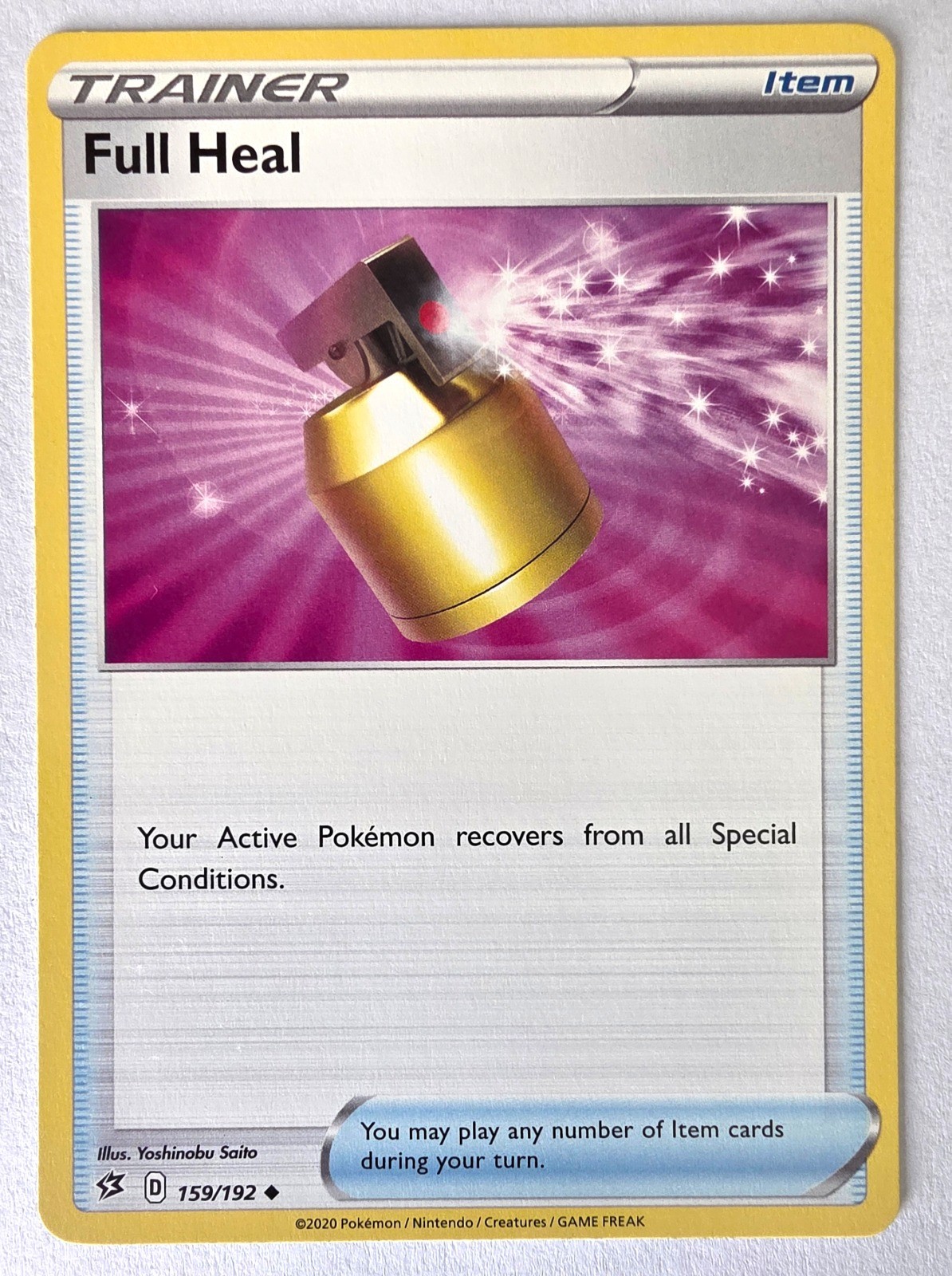 Pokémon TCG Full Heal Uncommon SWSH02: Rebel Clash 159/192 NM
