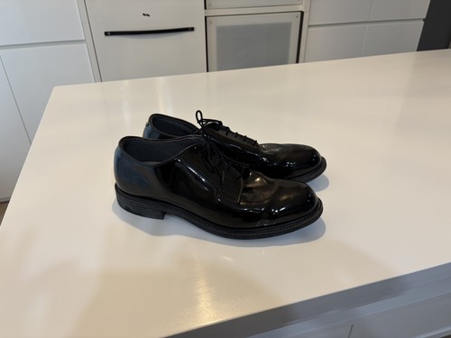 Bates high gloss military dress shoe Corfram Men's Size 13 3E