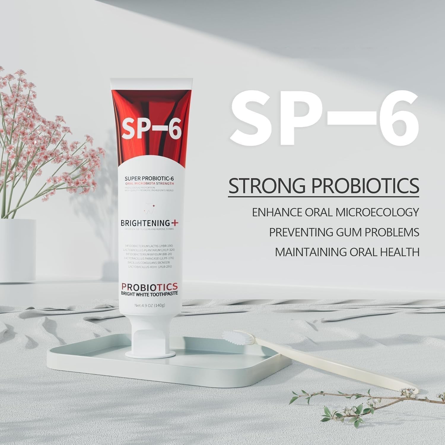 SP-6 Probiotic Toothpaste - Niacinamide Whitening Toothpaste Enhanced Formula...