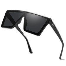 Oversized Square Sunglasses Flat Top Goggle Fashion for Women Men Retro UV
