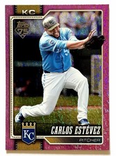 2026 Topps Series 1 #234 Carlos Estevez Pink Holo Foil