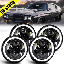 4pcs 5.75 5-34 Led Headlights Hilo Beam Drl For Chevy Chevelle 1964-1970