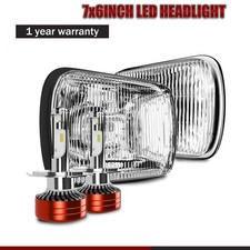 7x6 5x7 H6054 Clear Glass LED DRL H4 For YJ XJ Offroad Vehicle Light