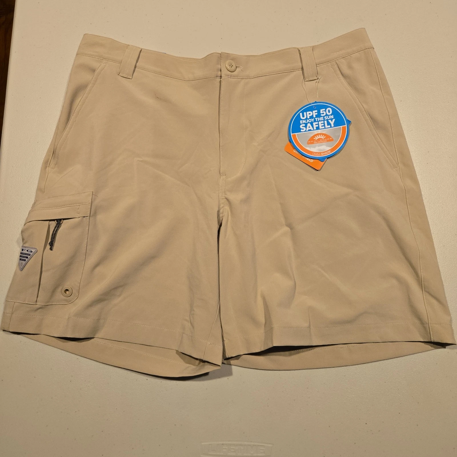 Columbia PFG Omni-Shade UPF50 Men's Fishing Shorts. Size 36, Beige. New!
Opens in a new window or ta
