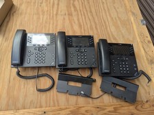 Polycom VVX450 2201-48840-121 Business Phones w/ two stands - Lot of 3