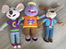 Chuck e Cheese Peluche 12" Lote Ratón, Jaspe y Sr. Stuffie de pizza Munch