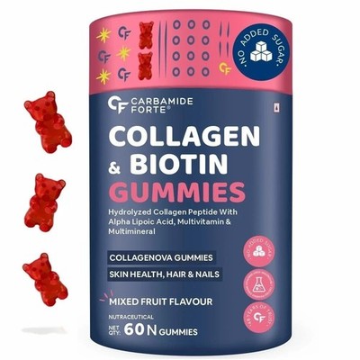 Carbamide Forte Collagen Supplements for Women Hair Growth Mixed Fruit Flavour