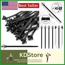 50-Pack  Black Nylon Push Mount Cable Zip Ties
