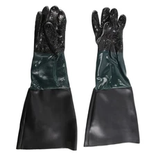 1Pair Rubber Sandblasting Gloves 60cm Heavy Duty Working Sandblaster