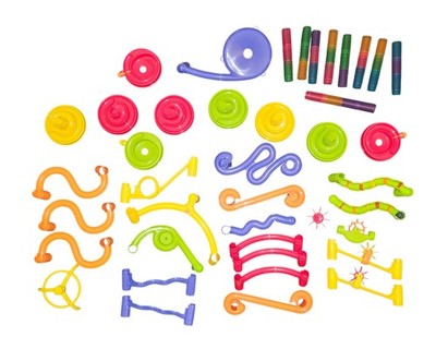 House of Marbles Marble Run 60-Piece Extension Set Bright Colors Ages 6 to Adult