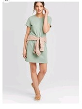 Universal Thread Women's Short Sleeve T-Shirt Dress in a sage green color XXL