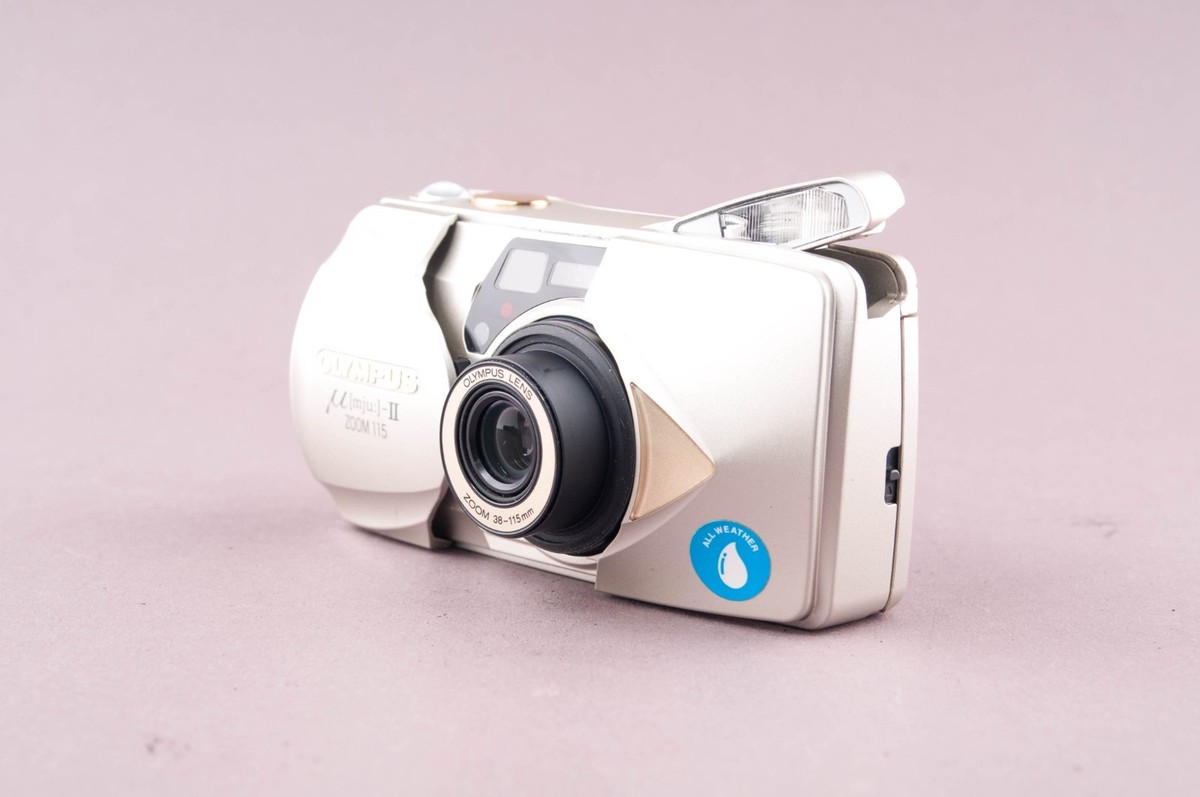 Olympus Mju II Zoom 115 Quartz Date 35mm Point & Shoot Film Camera