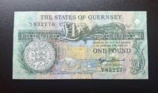The States Of Guernsey £1 Pound Vintage Banknote 1991-2016 Very Nice   #N906