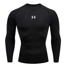 Mens Compression Armour Base Layer Top Long Sleeve Thermal Gym Sports Shirts UK