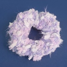 Lilac Fluff Handmade Crochet Hair Scrunchie Matching Bunny Plushie