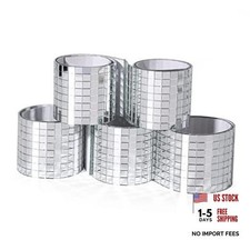 Self Adhesive Mosaic Tiles, 5 x 5 mm Disco Tiles, Square 2360 PCS Silver