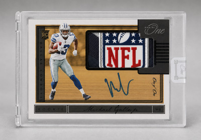 2018 Michael Gallup Panini One RPA NFL Shield 1/1 Dallas Cowboys