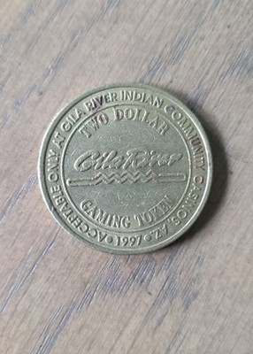 Gila River Indian Community CASINO $2 Slot Gaming Token Arizona AZ Tribal 1994
