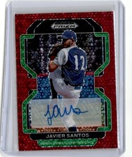 2022 Panini Prizm Draft #PDP211 Javier Santos Red Donut /99 Auto