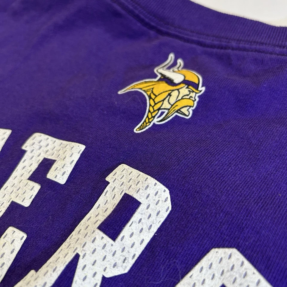 Camiseta vintage Reebok Minnesota Vikings #28 Adrian Peterson para hombre grande púrpura Foto 4 de 4