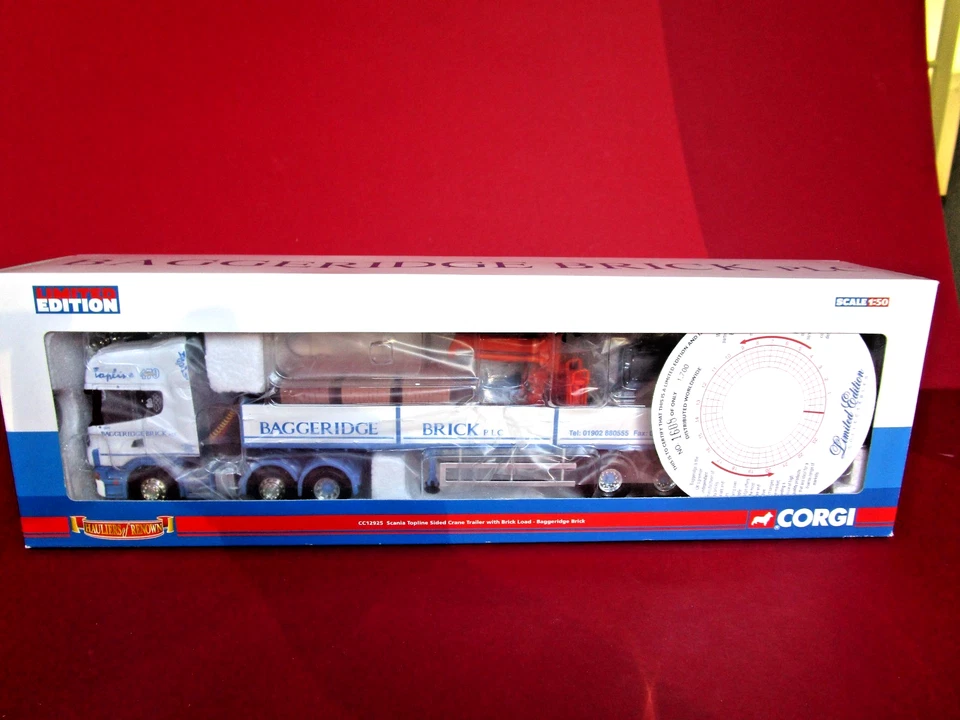 Corgi 1:50 CC12925 Scania Topline Sided Crane Trailer with Brick Load BNIB - Image 2 of 4