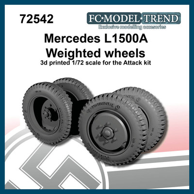 FC Model Trend 1/72 Mercedes L1500A Weighted Wheels for Attack kit