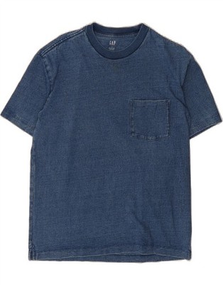 GAP Herren T-Shirt Oberteil Small blau gefleckt Baumwolle AP05