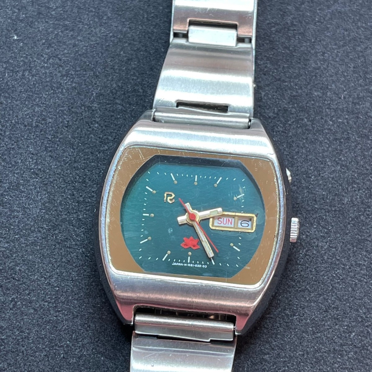 S*2様 ヴィンテージ オリエント デジアナ CASIO RICOH 他 腕時計 Vintage Ricoh Automatic Silver Band Green Watch Dial Day/Date | eBay