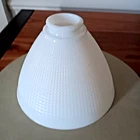 Vintage 8" Waffle Milk Glass Torchiere Lamp Diffuser Shade N0820120 2-1/4"