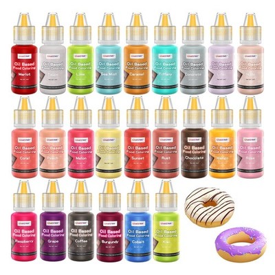 Oil Based Food Coloring,24 Colors Food Coloring Set for Cake Decorating,Choco...
