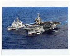 2004 Carrier CV-63 USS Kitty Hawk Replenishing CG-49 Vincennes 8x10 Photo #13