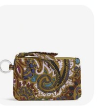 Vera Bradley Buta Spray Cotton Zip ID Case