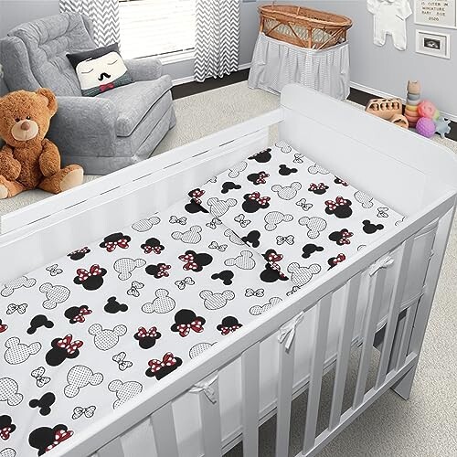 Bedding Set 6Pc Essential Duvet Cover Cot Mattress Drawer Little Mouse - Picture 1 of 8