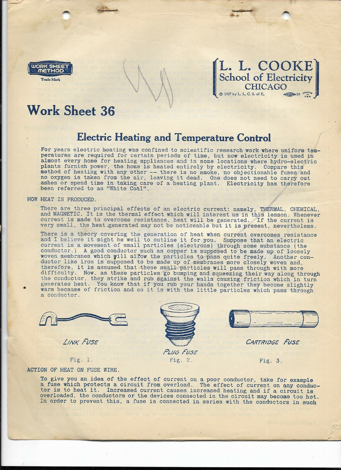 1927 Chicago Engineering Works electric heating fuses ranges toasters circuits 