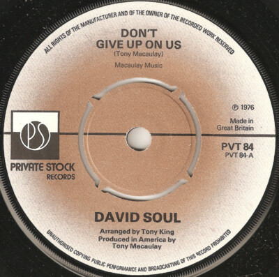 David Soul Don't Give Up On Us 7'' Single Kno Vinyl Schallplatte 75604