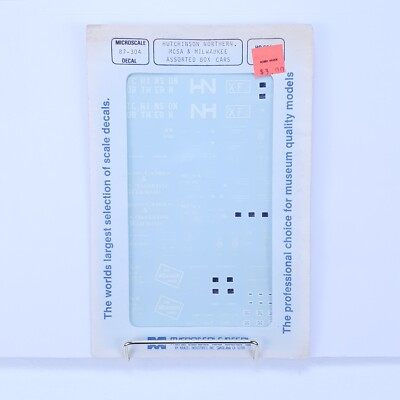 #ad #ad Hutchinson Northern MCSA Milwaukee Box Car Microscale 87 304 HO Scale Decal Open $5.99
