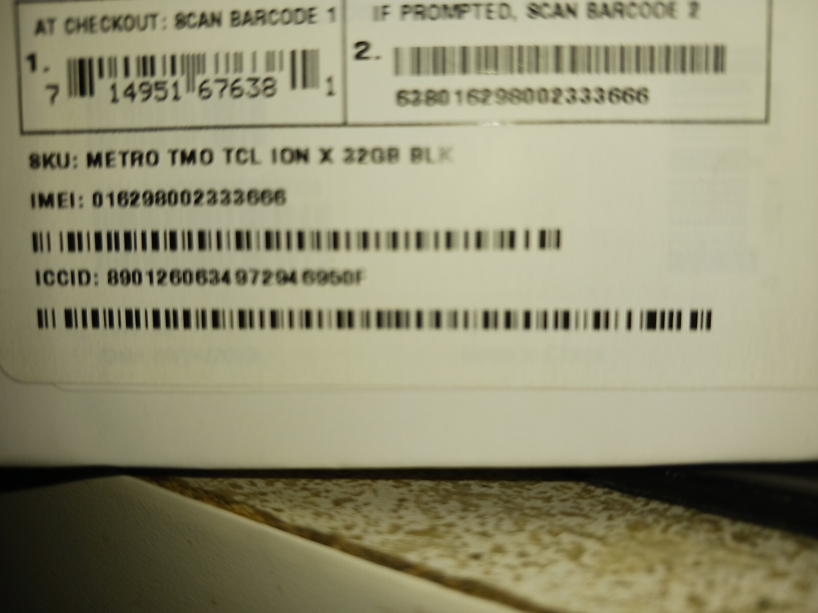 TCL IONx Metro PCS phone by T Mobile 32GB, Black. Comes with Activation