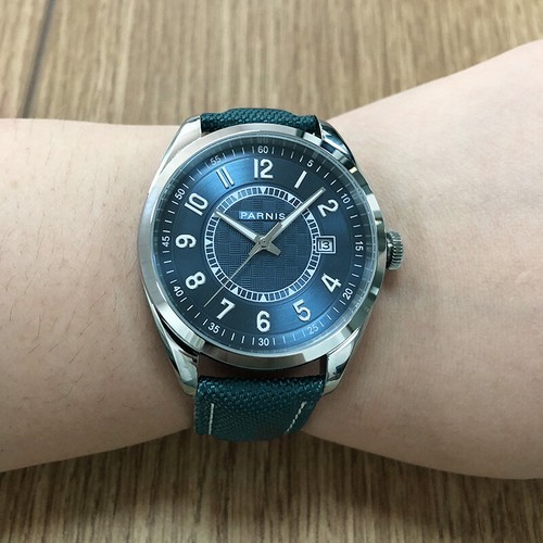 Parnis 40mm Sapphire 5 ATM Miyota Automatic Men Boys Pilot Watch Stainless Case - Picture 5 of 47