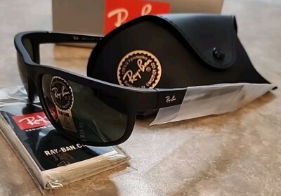 🔥Original Ray-Ban PREDATOR 2 RB2027 W1847 BLACK Sunglasses GREEN