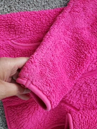 Faded Glory Girl's Full-Zip Hoodie Fleece Sweatshirt Hot Pink L 10/12 - Picture 5 of 12