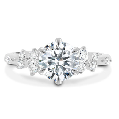 950 Platinum 1.25 Ct IGI GIA HRD Lab Created Round Cut Diamond Engagement Ring