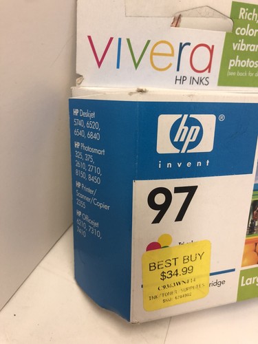 Genuine HP Vivera Inkjet 97 TriColor Ink Cartridge Deskjet Officejet EXP 3/2006 - Picture 3 of 5
