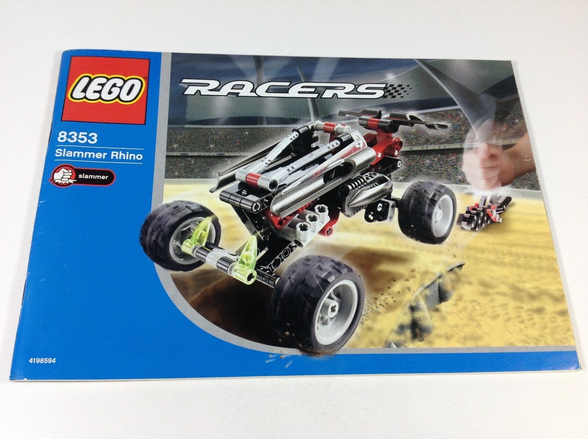 Lego Instructions ONLY For Slammer Rhino Set 8353-1 Racers Drome