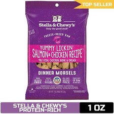 Stella Chewy's Freeze-Dried Raw Cat Dinner Morsels - Salmon Chicken - 1oz Ba