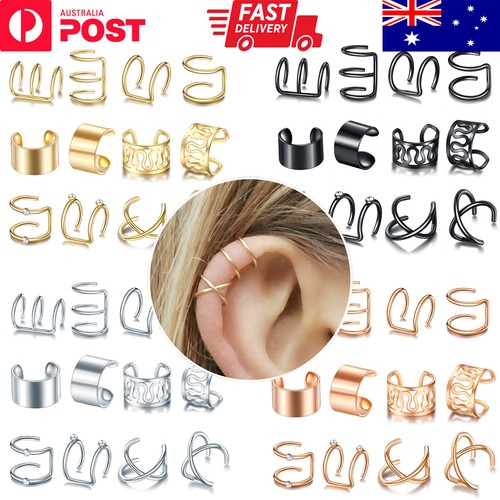 Fake Cartilage Helix Ear Cuff Clip On NonPiercing Earrings Conch Hoop