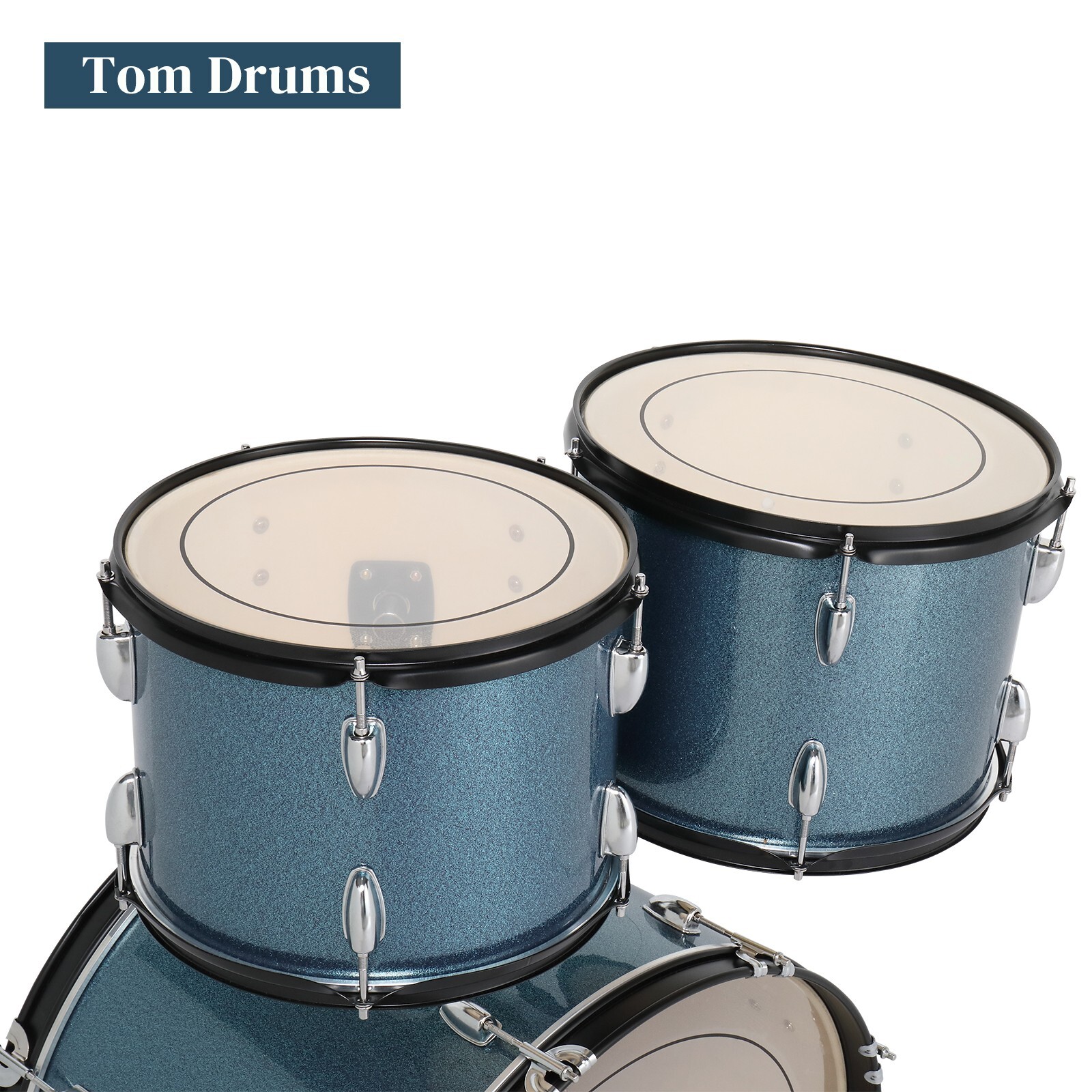 🎅FREE SHIPPING!🎅 Full Size Acoustic Drum Kit +Cymbals +Throne +Snare +Toms!